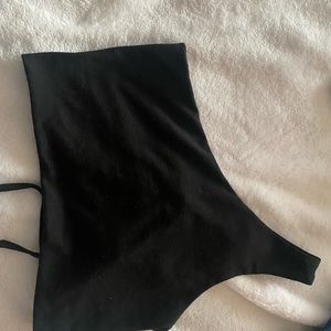 Black one shoulder shein cropped shirt. Size M worn once